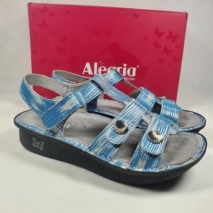 Alegria Kleo Shells Blue Silver Leather Multi Stra